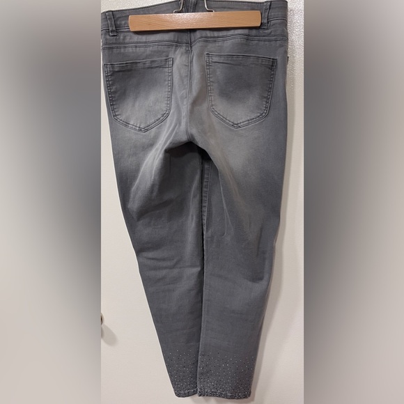 Wit & Wisdom Lux Touch High Rise Gray Rhinestones Ab Solution’s Jeans - Picture 4 of 8